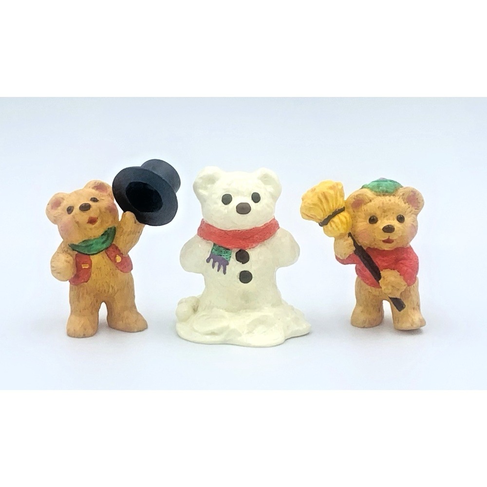 1997 Merry Miniatures Snowbear 3-pc Set‎ Hallmark Keepsake Collectible QFM8602